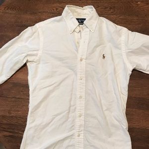 Men’s Small Polo Oxford Button Down - White